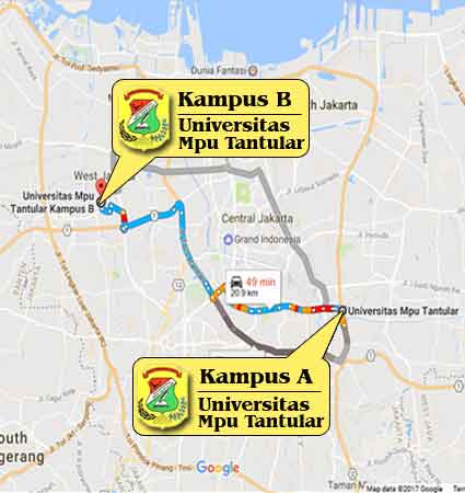Lokasi Kampus Universitas Mpu Tantular Jakarta Nomor